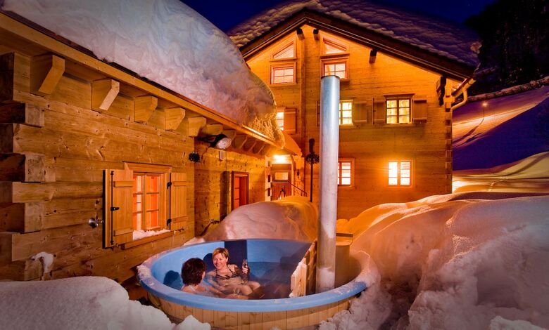 Beheizter Au&szlig;enpool Chalet Unterboden 5
