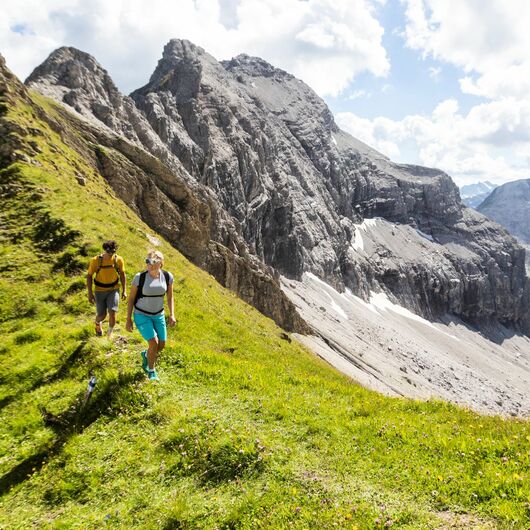 P&auml;rchen auf den Berggipfeln der Juppenspitze wandern