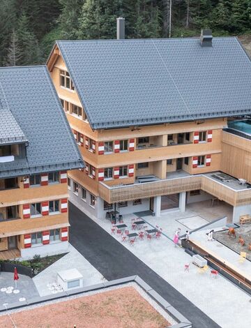 Das Berghaus von oben 