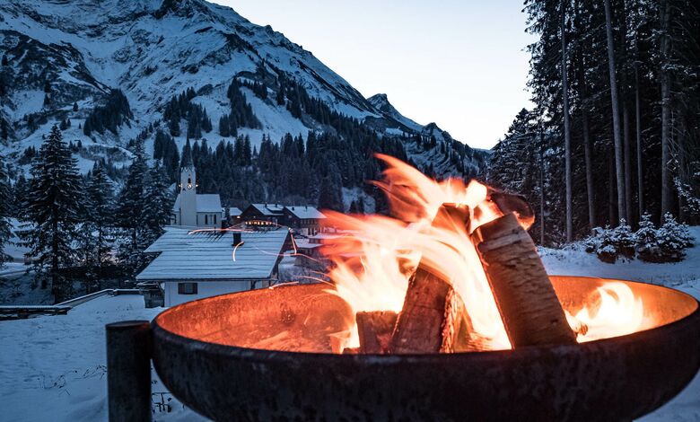Lagerfeuer am Berghaus Schr&ouml;cken