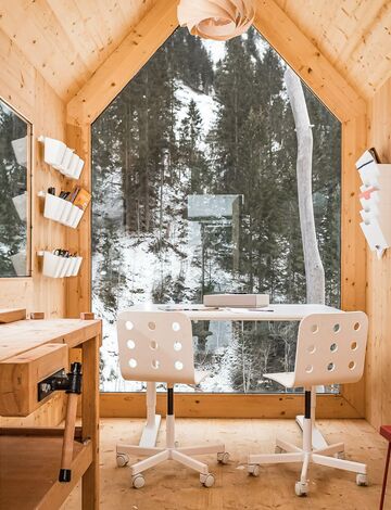 Blick auf die Berge vom Chalet
